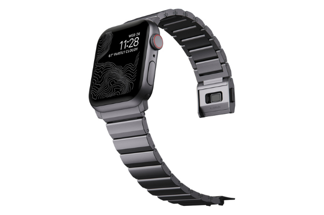 Correa metálica aluminio Nomad Aluminium Band Apple Watch 45/49 mm gris espacial